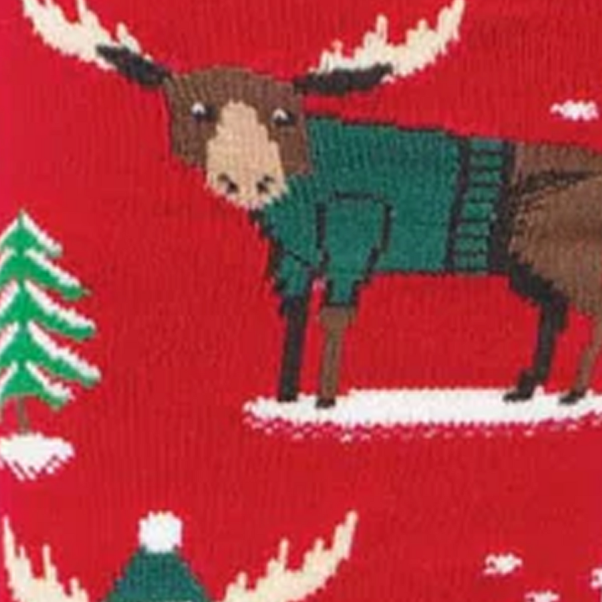 SockSmith Christmoose Crew Sock (Women) - Red Accessories - Socks - Lifestyle - The Heel Shoe Fitters