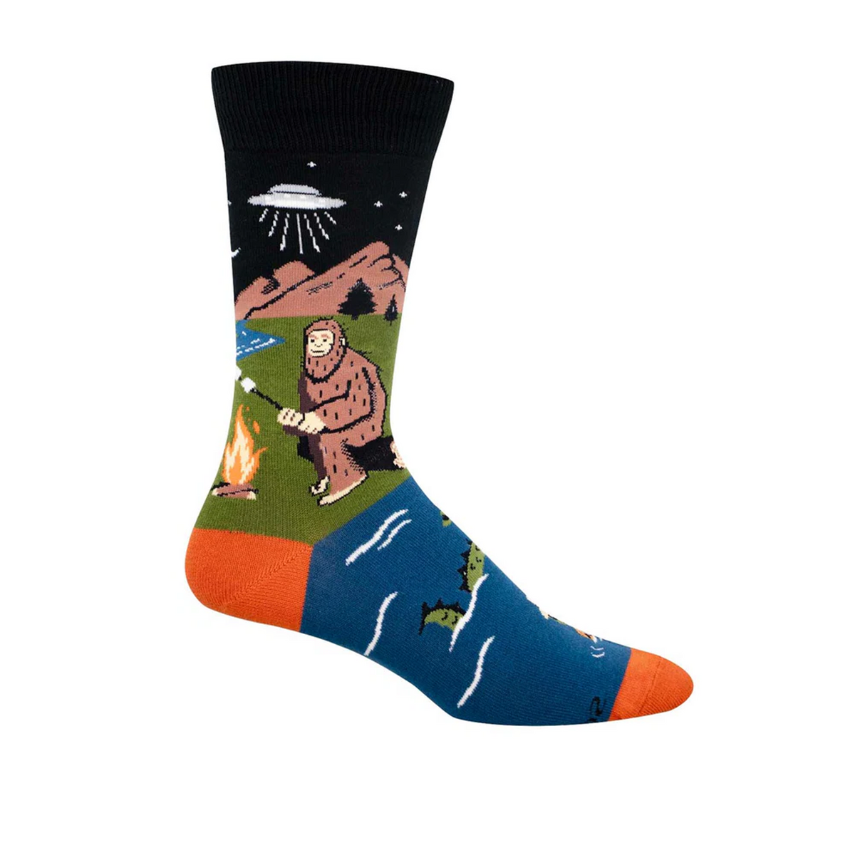 SockSmith Cryptid Camp Crew Sock (Men) - Black