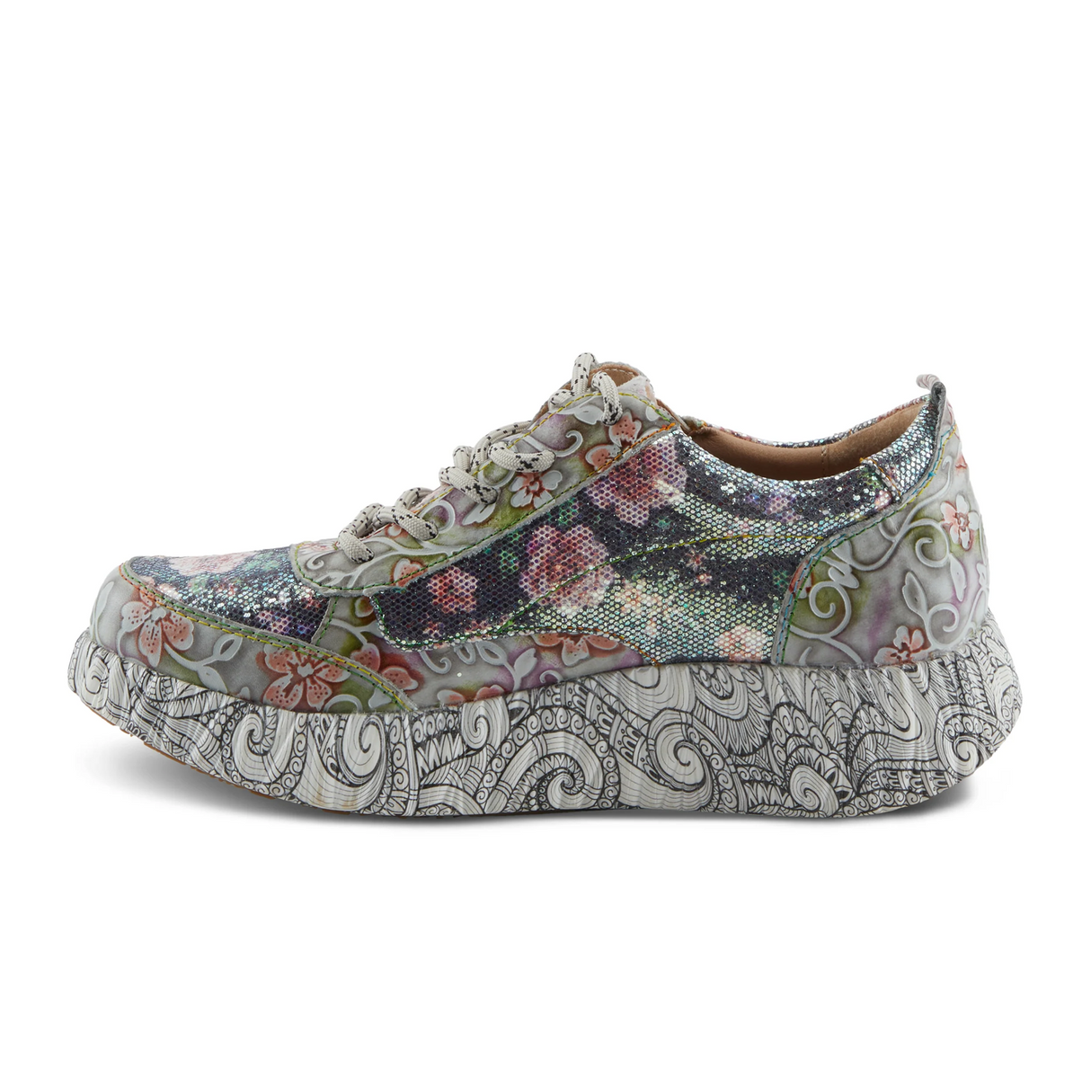 L'Artiste Motion Sneaker (Women) - Grey Multi Athletic - Casual - Lace Up - The Heel Shoe Fitters