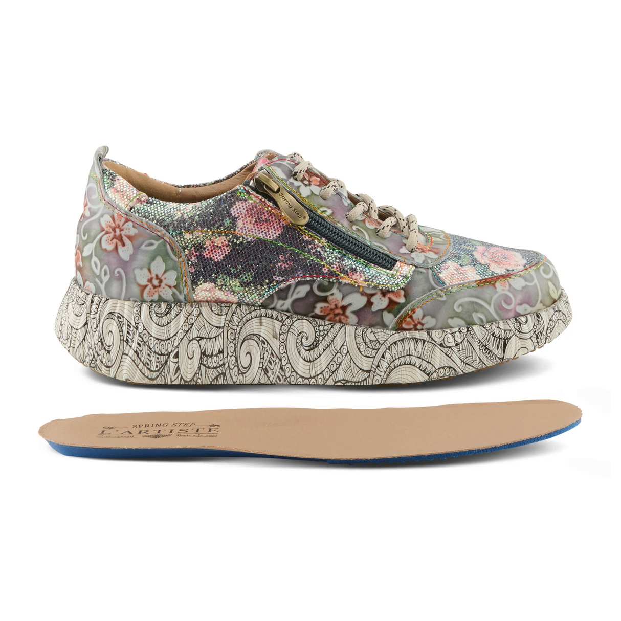 L'Artiste Motion Sneaker (Women) - Grey Multi Athletic - Casual - Lace Up - The Heel Shoe Fitters
