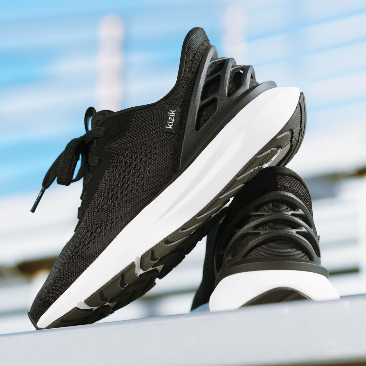 Kizik Athens 2 Sneaker (Women) - Black Athletic - Casual - Lace Up - The Heel Shoe Fitters