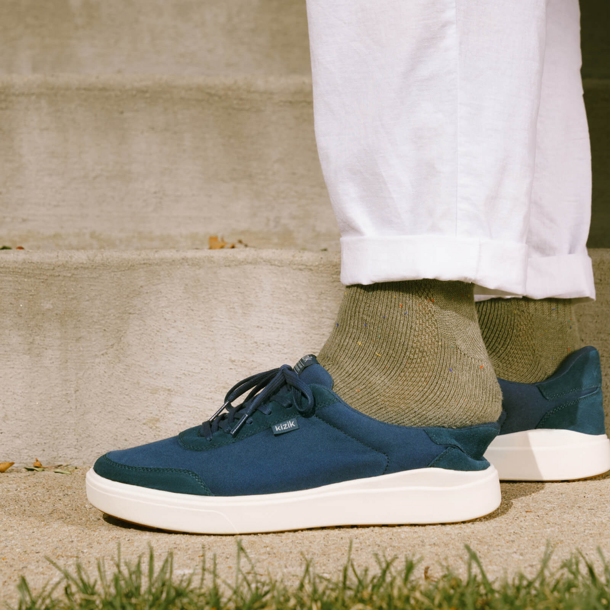 Kizik Prague 2 Sneaker (Men) - Reflecting Pond Athletic - Casual - Lace Up - The Heel Shoe Fitters