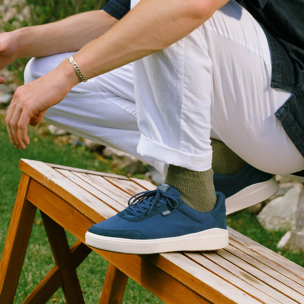 Kizik Prague 2 Sneaker (Men) - Reflecting Pond Athletic - Casual - Lace Up - The Heel Shoe Fitters