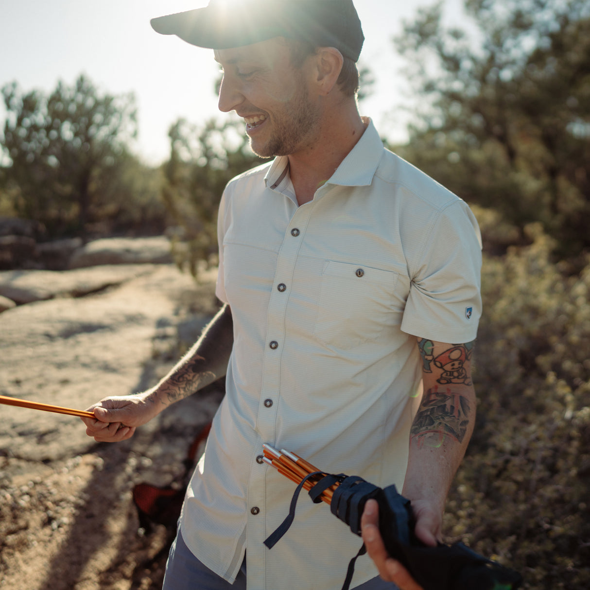 Kuhl Optimizr Short Sleeve Shirt (Men) - Overcast Apparel - Top - ShortSleeve - The Heel Shoe Fitters