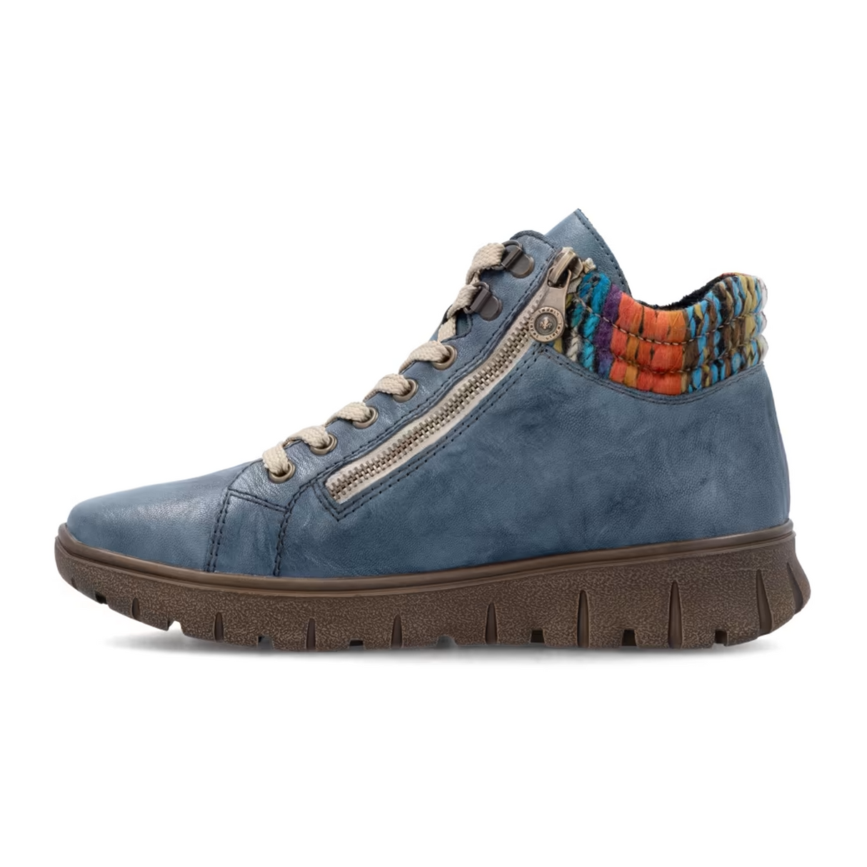 Rieker N1305 Heike Sneaker Boot (Women) - Baltik/Orange Multi Athletic - Casual - Lace Up - The Heel Shoe Fitters
