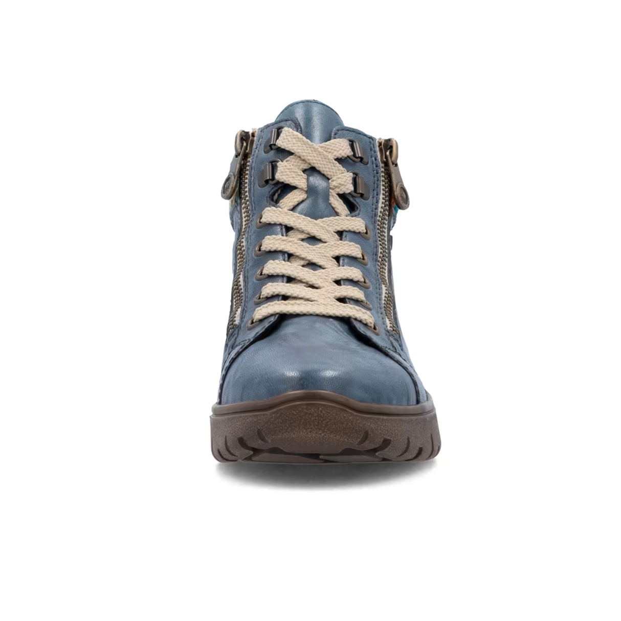 Rieker N1305 Heike Sneaker Boot (Women) - Baltik/Orange Multi Athletic - Casual - Lace Up - The Heel Shoe Fitters