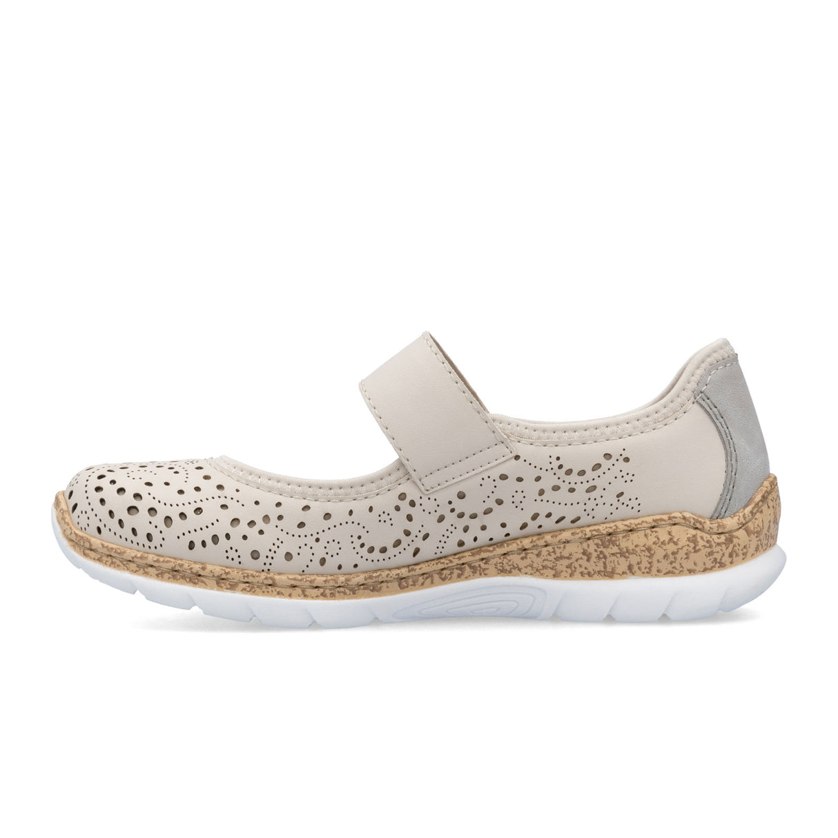 Rieker Nikita N4299 Sneaker (Women) - Perle/Cement Athletic - Casual - Slip On - The Heel Shoe Fitters