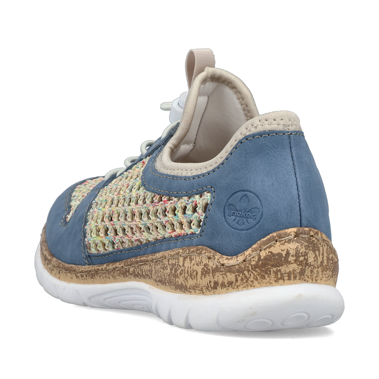 Rieker Nikita G6 Sneaker (Women) - Bleu/Pastell/Perlcreme Athletic - Casual - Lace Up - The Heel Shoe Fitters