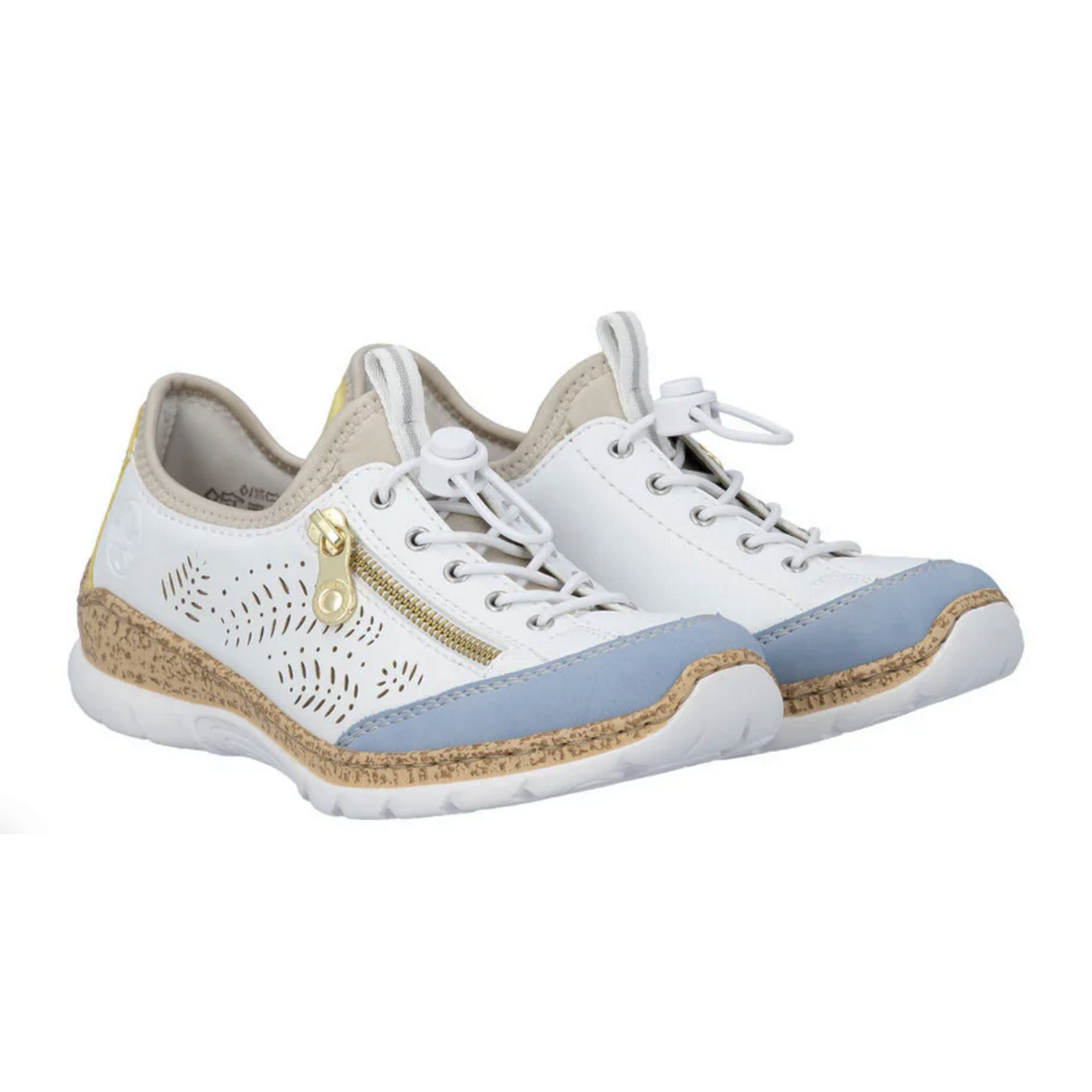 Rieker Nikita K6 Sneaker (Women) - Aqua/Weiss/Sun/Tan Athletic - Casual - Lace Up - The Heel Shoe Fitters