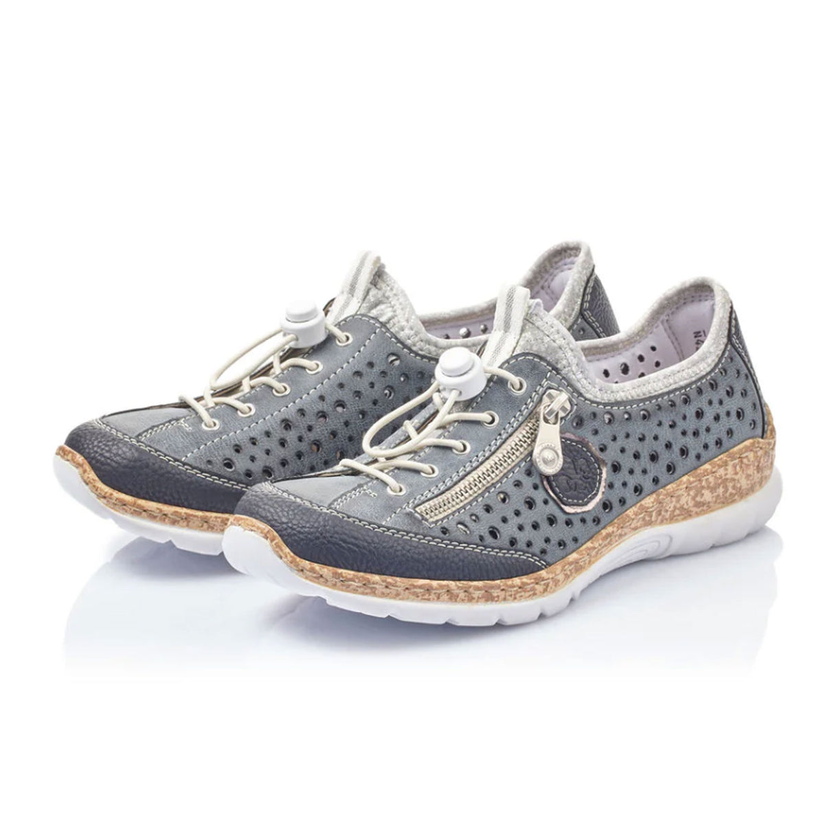Rieker Nikita N42P6-14 Sneaker (Women) - Blue Athletic - Casual - Lace Up - The Heel Shoe Fitters