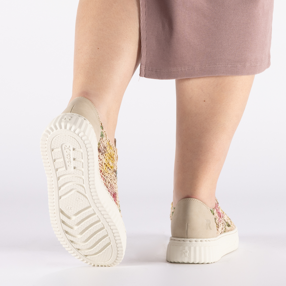 Rieker Enya 19 Sneaker (Women) - Ginger/Pink Multi Athletic - Casual - Lace Up - The Heel Shoe Fitters