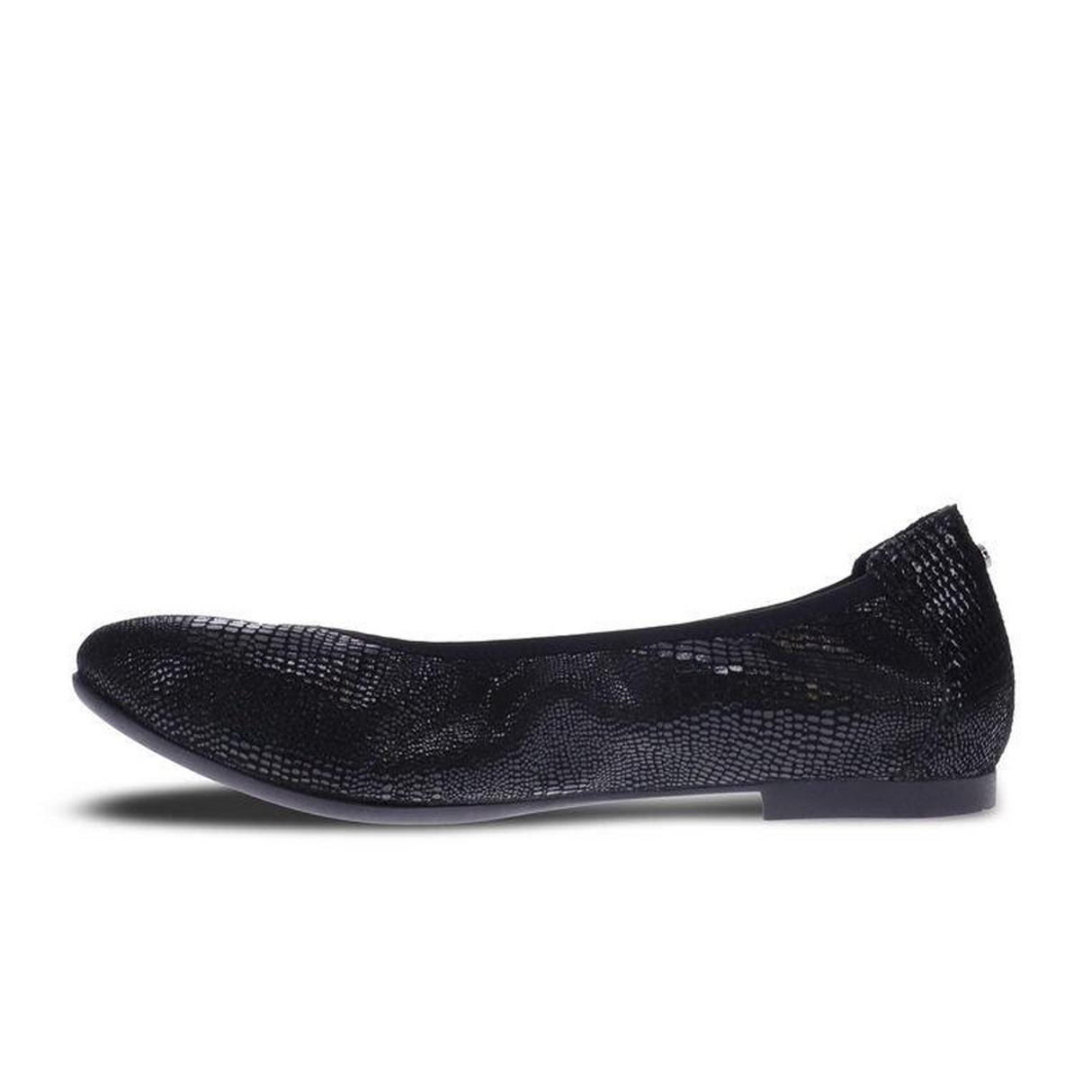 Revere Nairobi Ballet Flat (Women) - Black Lizard Dress-Casual - Flat - The Heel Shoe Fitters