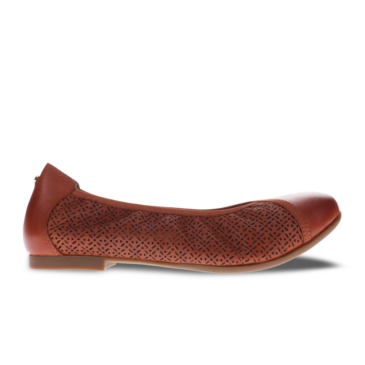 Revere Nairobi Ballet Flat (Women) - Cognac Lazer Dress-Casual - Flat - The Heel Shoe Fitters