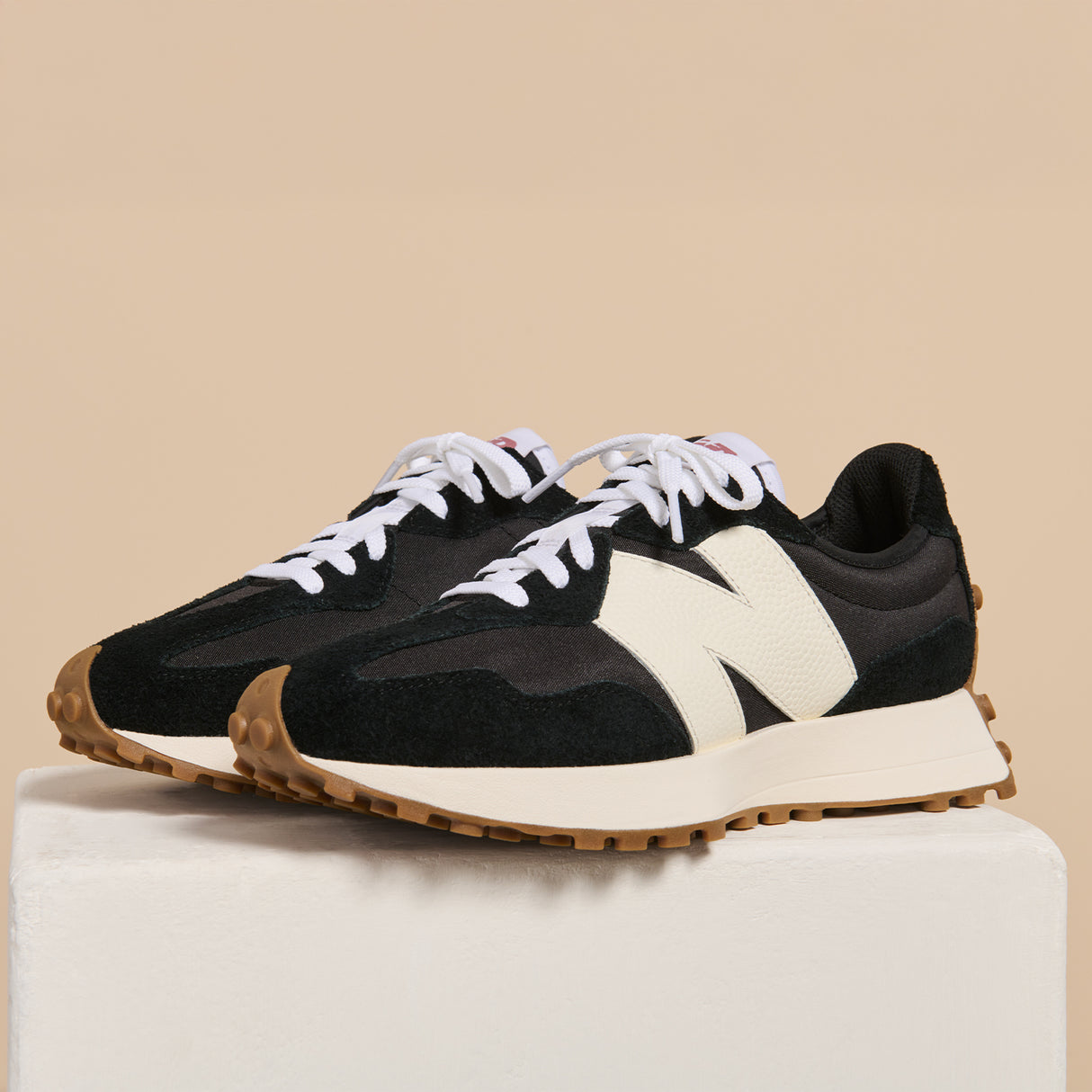 New Balance 327 Running Shoe (Women) - Black/White/Mineral Red Athletic - Running - Stability - The Heel Shoe Fitters