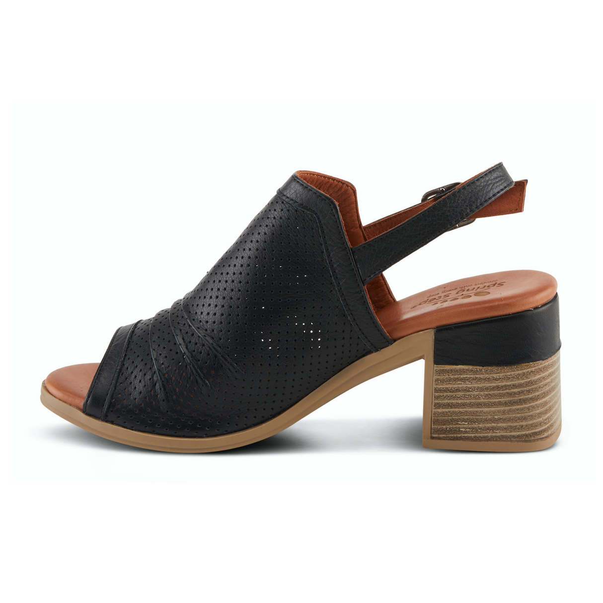 Spring Step Noctium Heeled Sandal (Women) - Black Sandal - Heel/Wedge - The Heel Shoe Fitters