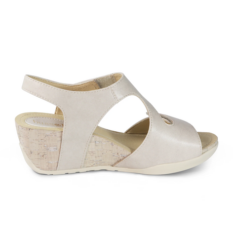 Bussola Nicky Wedge Sandal (Women) - Ivory Deepelle Sandals - Heel/Wedge - The Heel Shoe Fitters