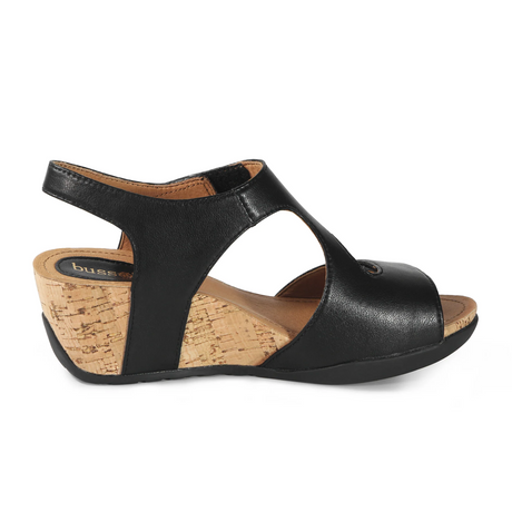 Bussola Nicky Wedge Sandal (Women) - Nero Deepelle Sandals - Heel/Wedge - The Heel Shoe Fitters