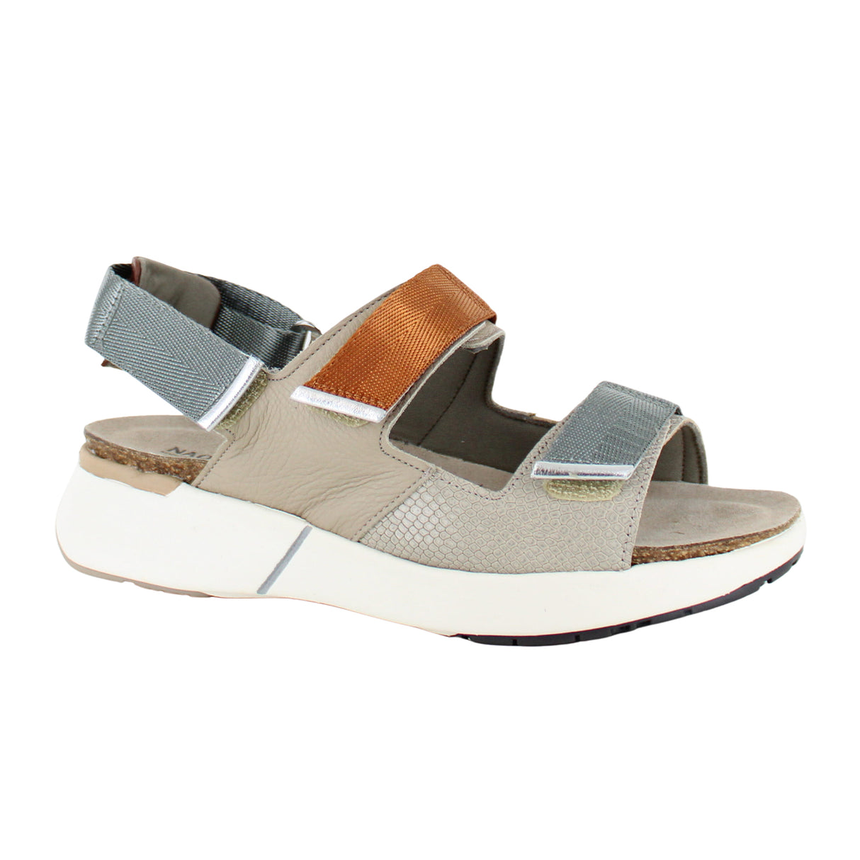 Naot Odyssey Active Sandal (Women) - Tan Grey/Ivory Woven Sandal - Active - The Heel Shoe Fitters