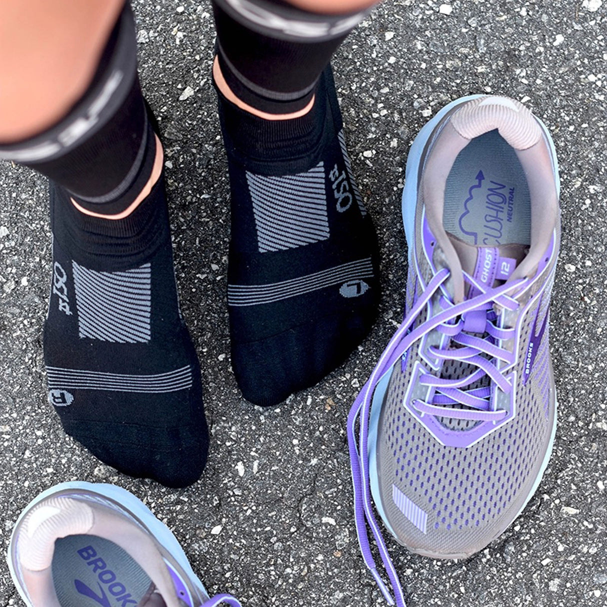 OS1st TA4 Thin Air No Show Sock (Unisex) - Black Accessories - Socks - Performance - The Heel Shoe Fitters