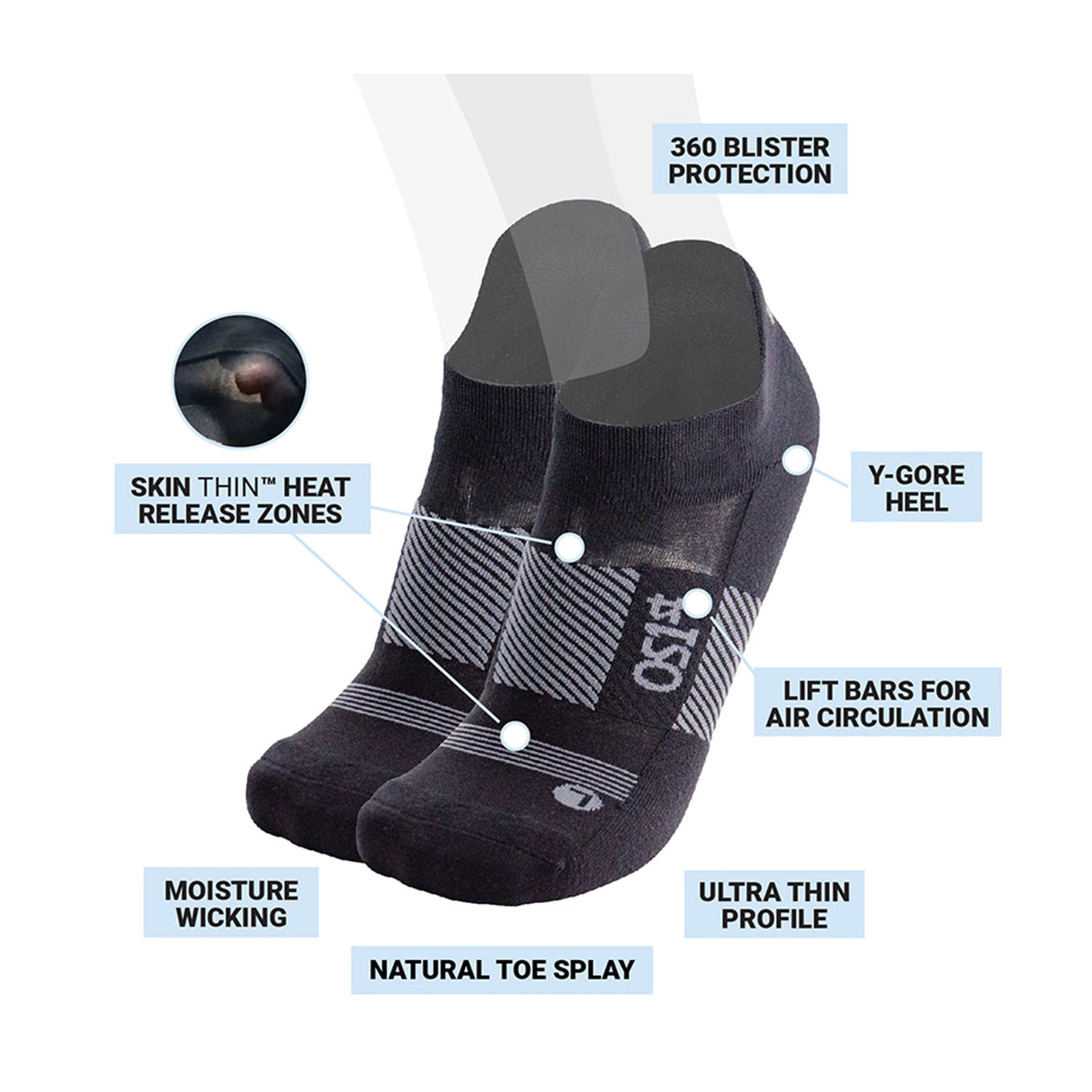 OS1st TA4 Thin Air No Show Sock (Unisex) - Lite Pink Accessories - Socks - Performance - The Heel Shoe Fitters