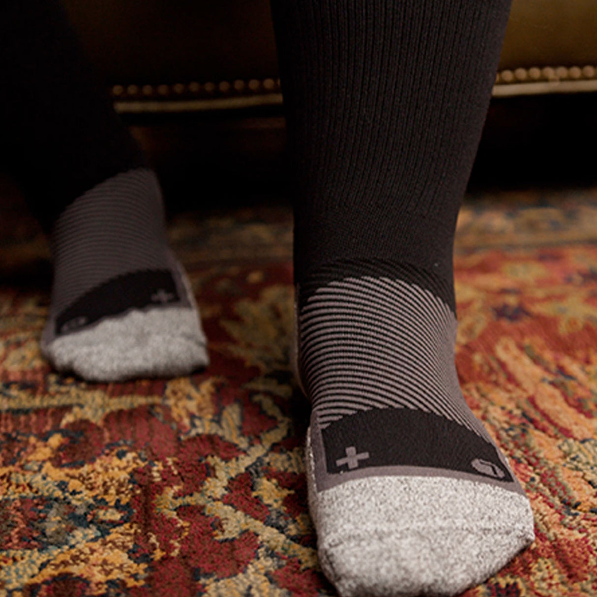 OS1st WP4+ Wide Wellness Performance No Show Sock (Unisex) - Black Accessories - Socks - Performance - The Heel Shoe Fitters