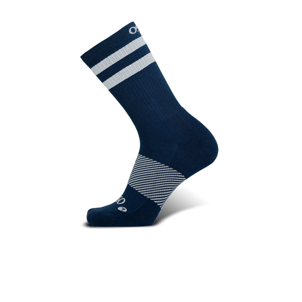 OS1st Wicked Comfort Crew Sock (Unisex) - Navy/Silver Stripes Accessories - Socks - Performance - The Heel Shoe Fitters