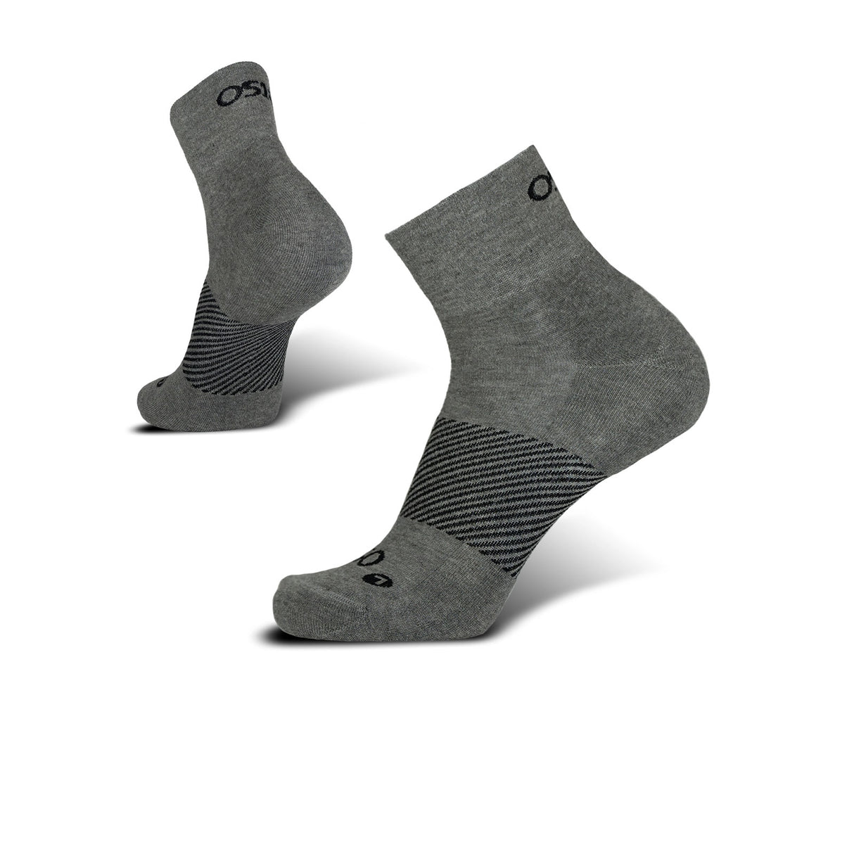 OS1st Wicked Comfort Quarter Crew Sock (Unisex) - Charcoal Accessories - Socks - Performance - The Heel Shoe Fitters