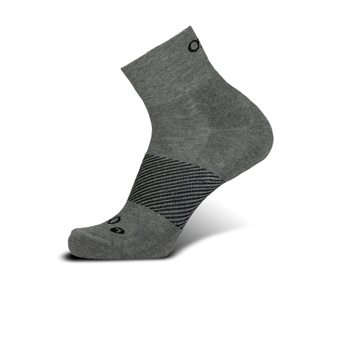 OS1st Wicked Comfort Quarter Crew Sock (Unisex) - Charcoal Accessories - Socks - Performance - The Heel Shoe Fitters