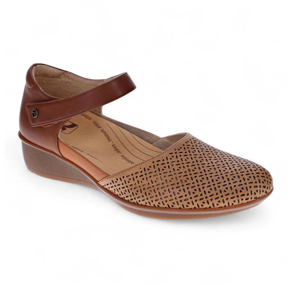 Revere Osaka Wedge Sandal (Women) - Tan Multi Dress-Casual - Flat - The Heel Shoe Fitters