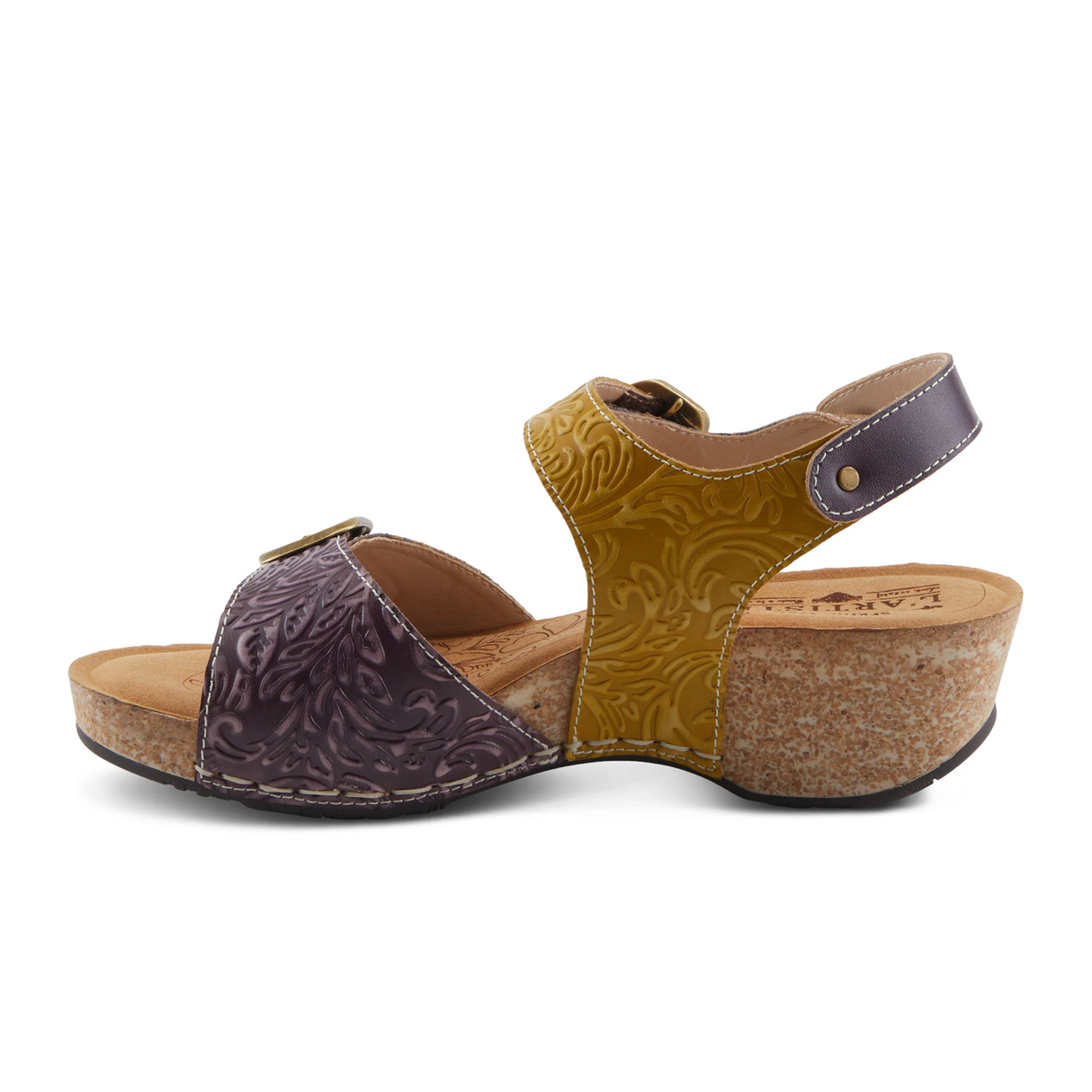 L'Artiste Osuna Wedge Sandal (Women) - Purple Multi Sandal - Heel/Wedge - The Heel Shoe Fitters