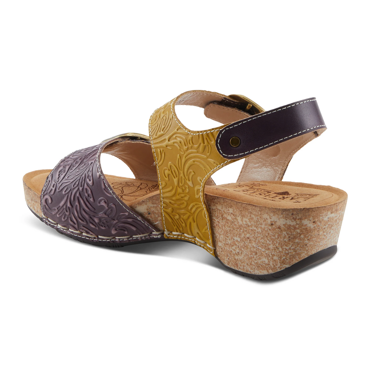 L'Artiste Osuna Wedge Sandal (Women) - Purple Multi Sandal - Heel/Wedge - The Heel Shoe Fitters