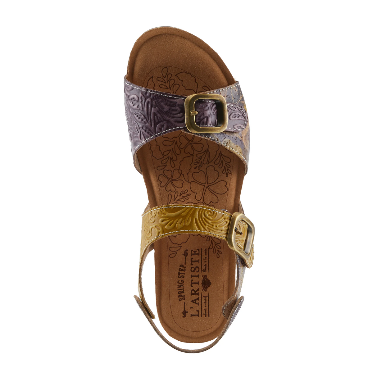 L'Artiste Osuna Wedge Sandal (Women) - Purple Multi Sandal - Heel/Wedge - The Heel Shoe Fitters