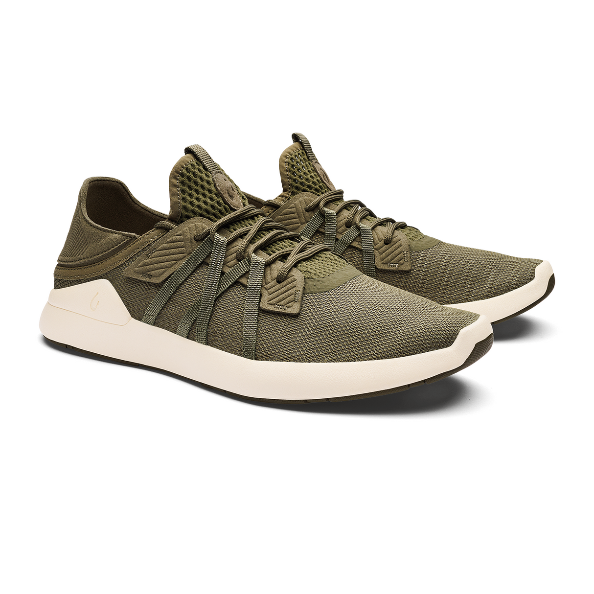 OluKai Holo Sneaker (Men) - Hunter/Off White Athletic - Casual - Lace Up - The Heel Shoe Fitters