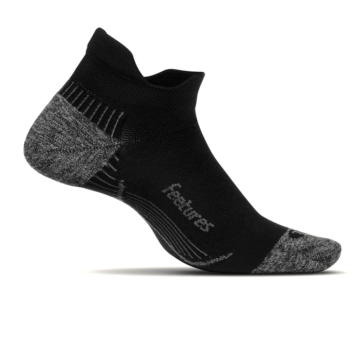 Feetures PF50159 Plantar Fasciitis Relief Light Cushion No Show Tab Sock (Unisex) - Black Accessories - Socks - Performance - The Heel Shoe Fitters