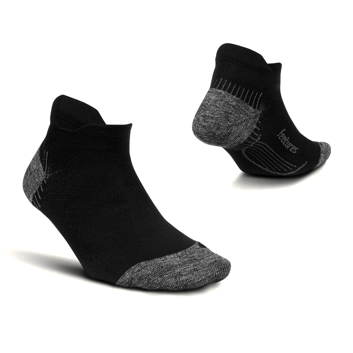 Feetures PF50159 Plantar Fasciitis Relief Light Cushion No Show Tab Sock (Unisex) - Black Accessories - Socks - Performance - The Heel Shoe Fitters