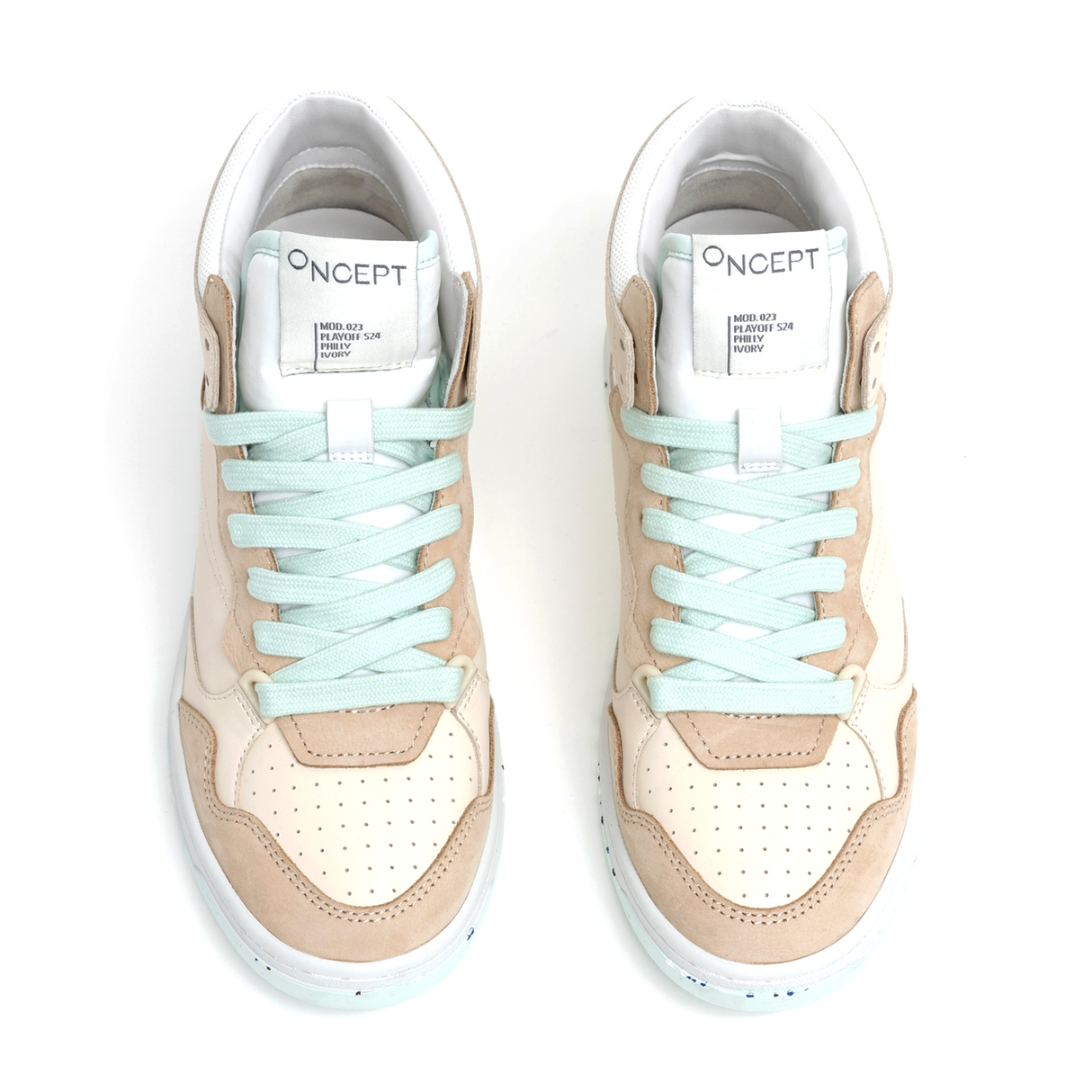 Oncept Philly Mid Sneaker (Women) - Ivory Athletic - Casual - Lace Up - The Heel Shoe Fitters