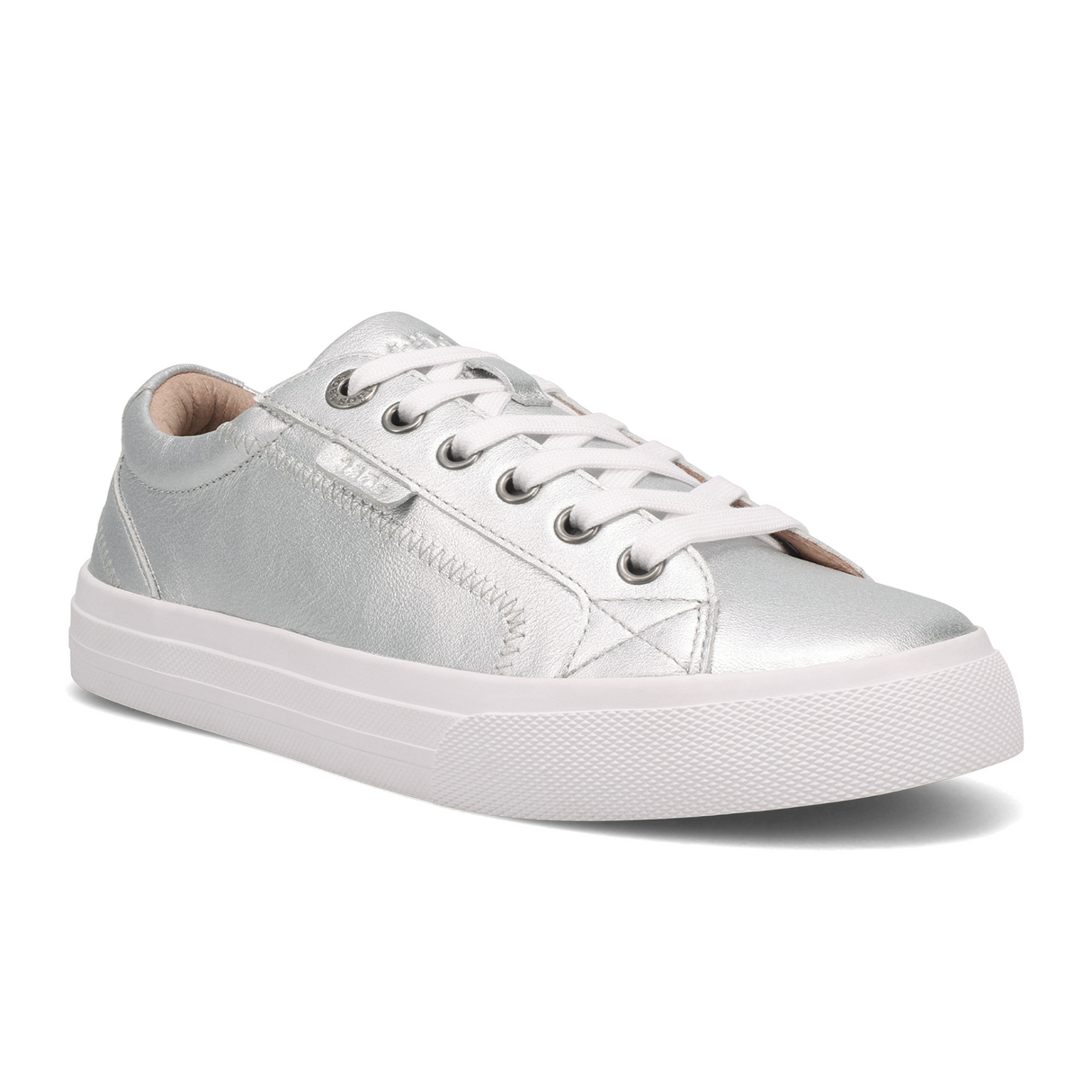 Taos Plim Soul Lux Sneaker (Women) - Silver Athletic - Casual - Lace Up - The Heel Shoe Fitters
