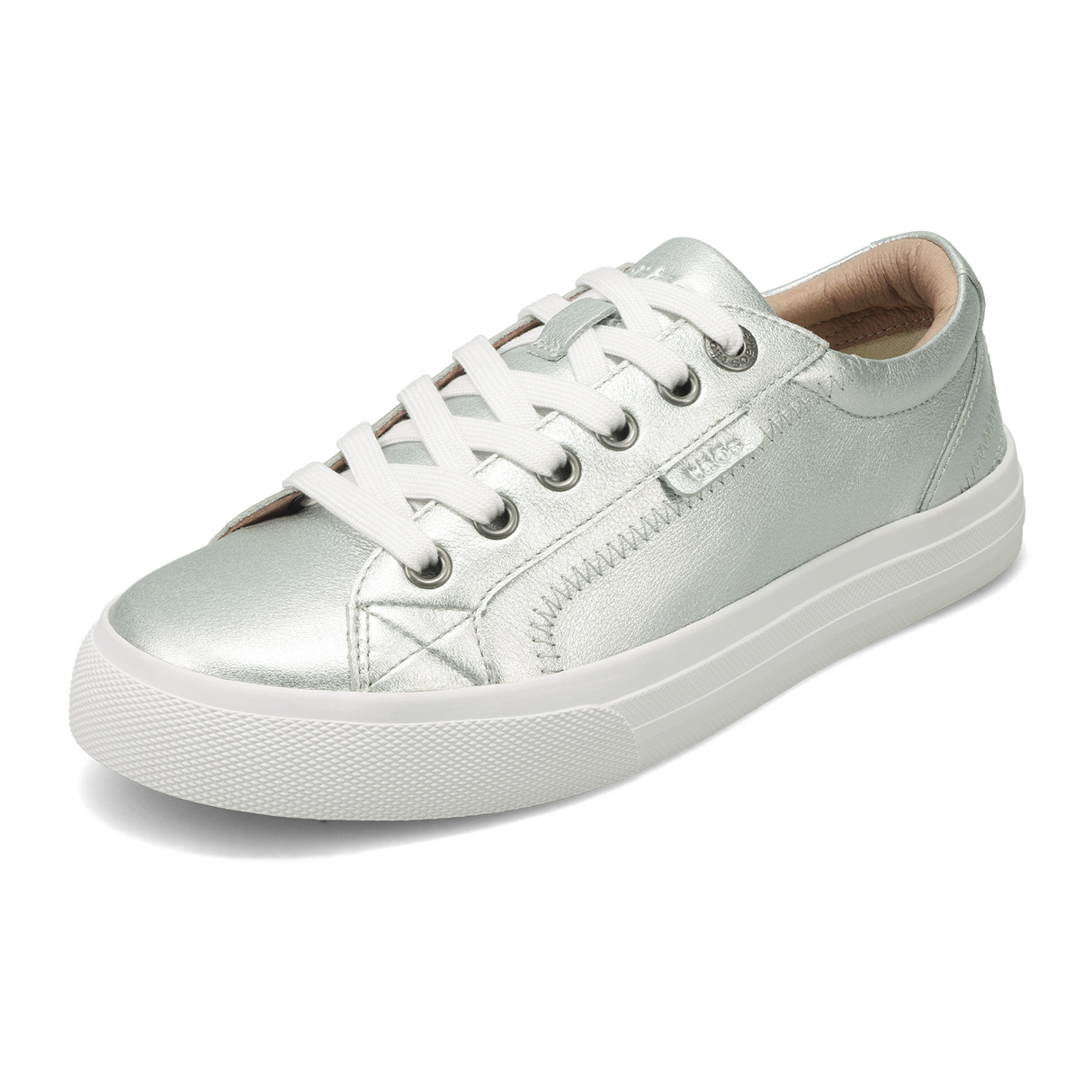 Taos Plim Soul Lux Sneaker (Women) - Silver Athletic - Casual - Lace Up - The Heel Shoe Fitters