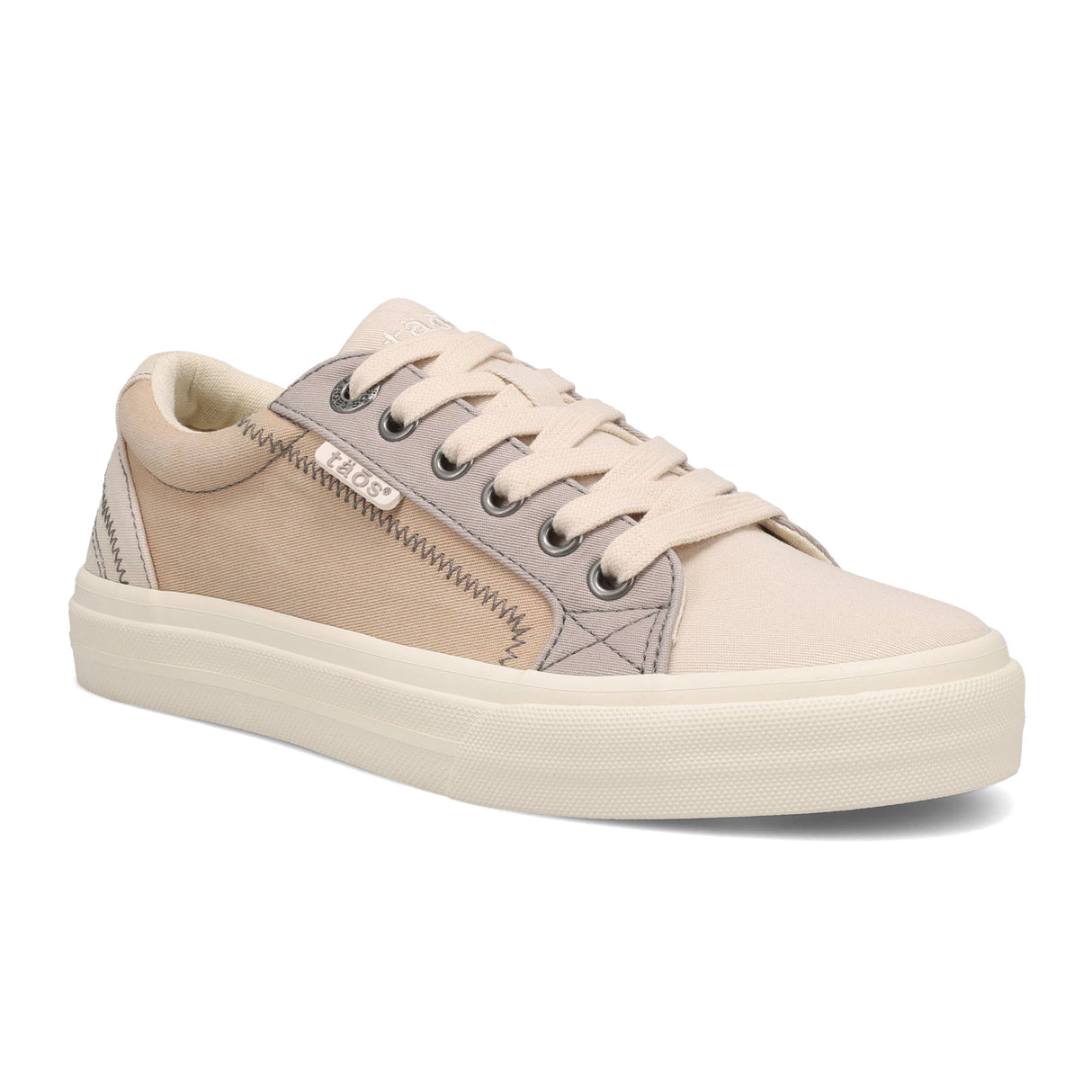 Taos Plim Soul Sneaker (Women) - Ecru/Tan Multi Athletic - Casual - Lace Up - The Heel Shoe Fitters