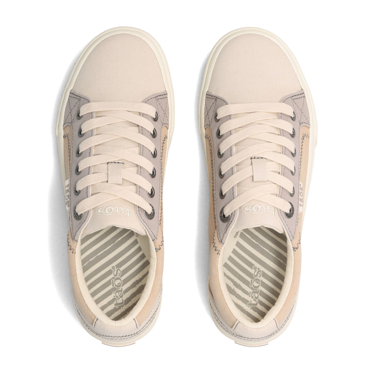 Taos Plim Soul Sneaker (Women) - Ecru/Tan Multi Athletic - Casual - Lace Up - The Heel Shoe Fitters