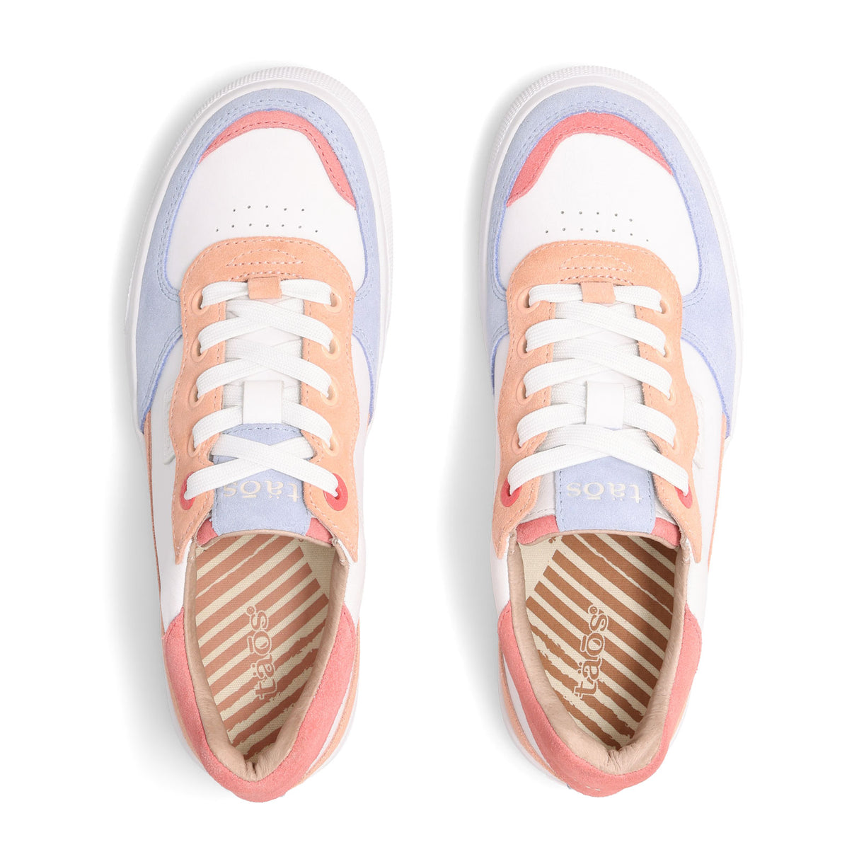 Taos Pop Soul Sneaker (Women) - Peach/Coral Multi Athletic - Casual - Lace Up - The Heel Shoe Fitters
