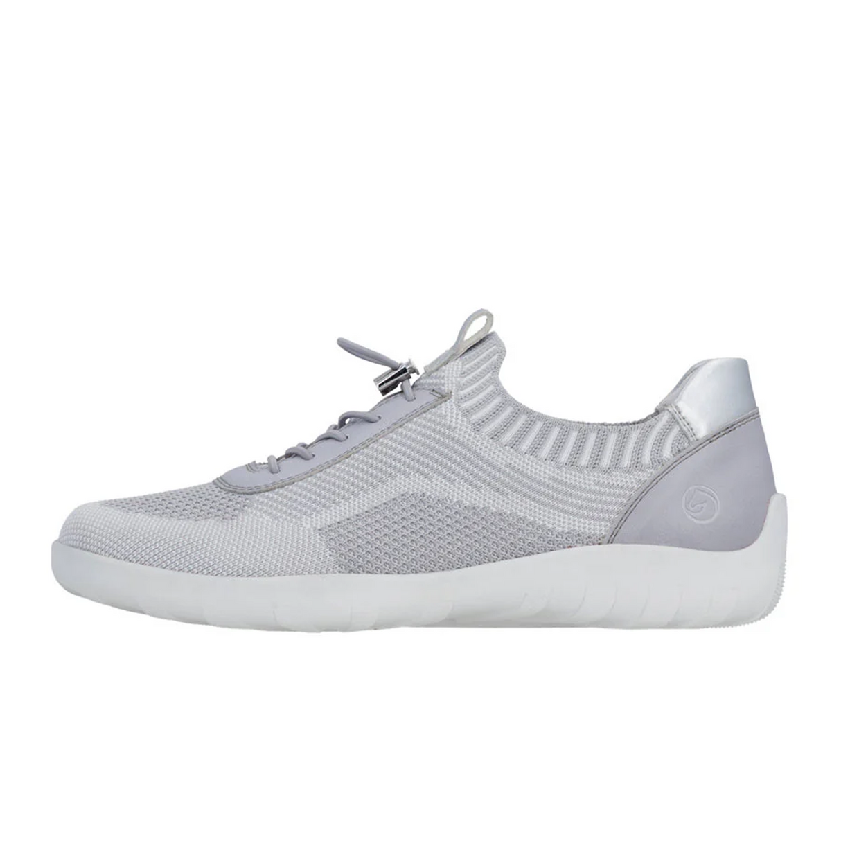 Remonte Liv 18 Sneaker (Women) - Grey Knit Athletic - Casual - Lace Up - The Heel Shoe Fitters