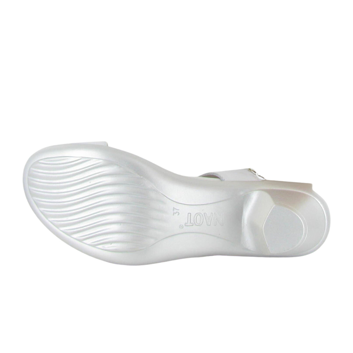 Naot Recent Heeled Slide Sandal (Women) - White Pearl Leather Sandal - Heel/Wedge - The Heel Shoe Fitters