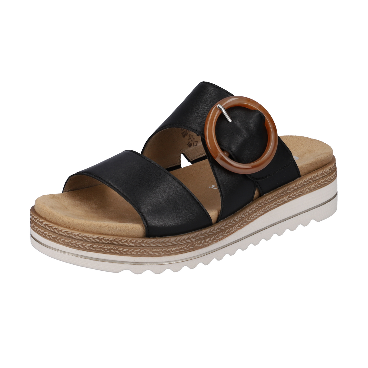 Remonte Jocelyn D0Q51-00 Slide Sandal (Women) - Black/Black Sandal - Slide - The Heel Shoe Fitters