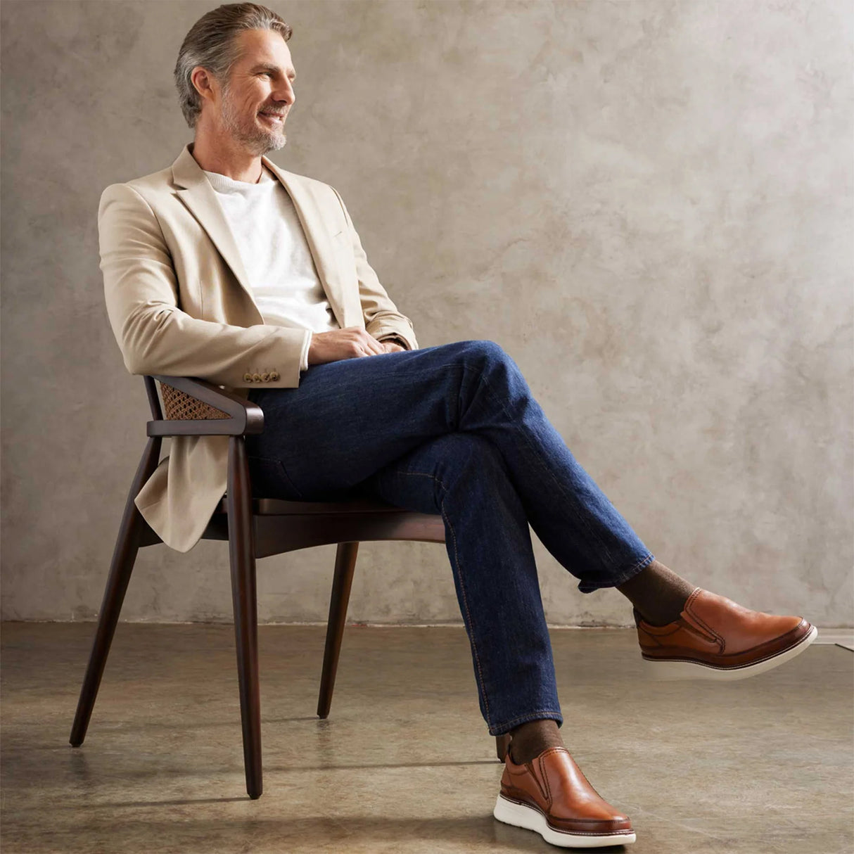 Samuel Hubbard Rafael Hybrid Slip On (Men) - Tan Leather Dress-Casual - Slip On - The Heel Shoe Fitters