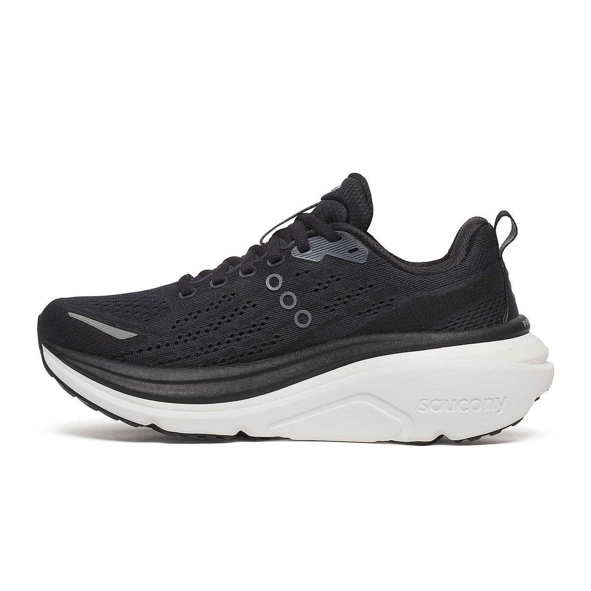 Saucony Hurricane 25 Running Shoe (Women) - Black/White Athletic - Running - Cushion - The Heel Shoe Fitters