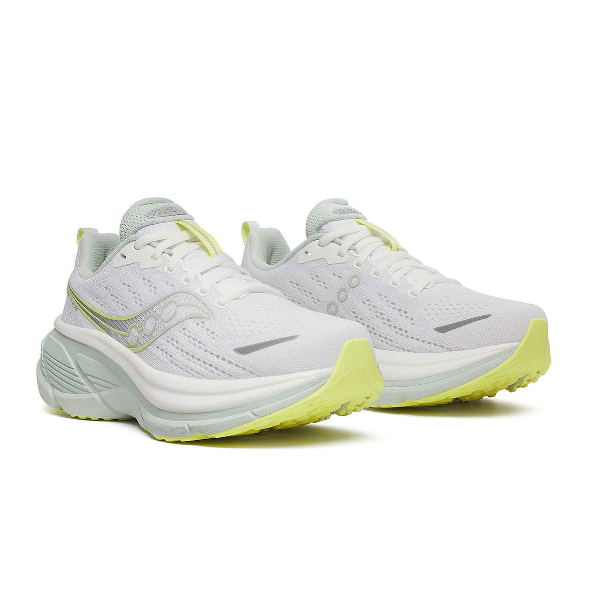 Saucony Hurricane 25 Running Shoe (Women) - White/Mist Athletic - Running - Cushion - The Heel Shoe Fitters