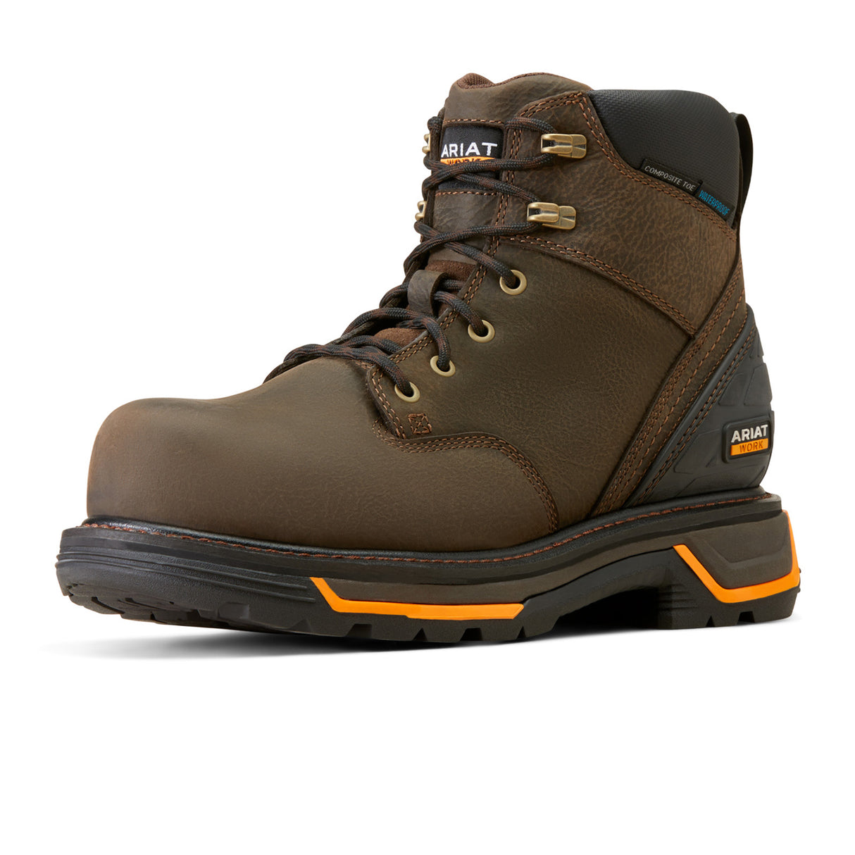 Ariat MNS Big Rig 6" 10042550 Waterproof Composite Toe Work Boot (Men) - Iron Coffee Boots - Work - 6" - The Heel Shoe Fitters
