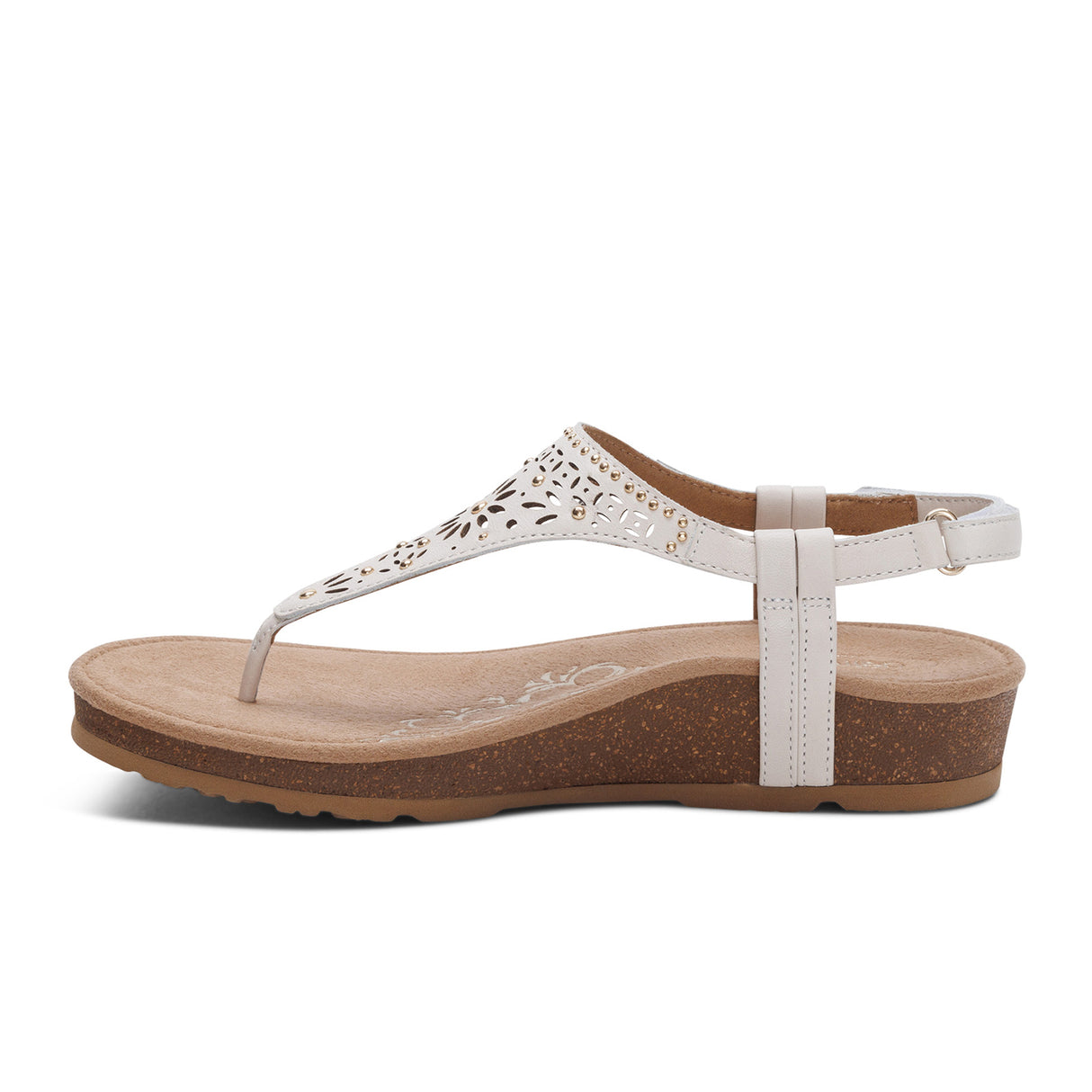 Aetrex Evelyn Backstrap Sandal (Women) - Ivory Sandal - Backstrap - The Heel Shoe Fitters