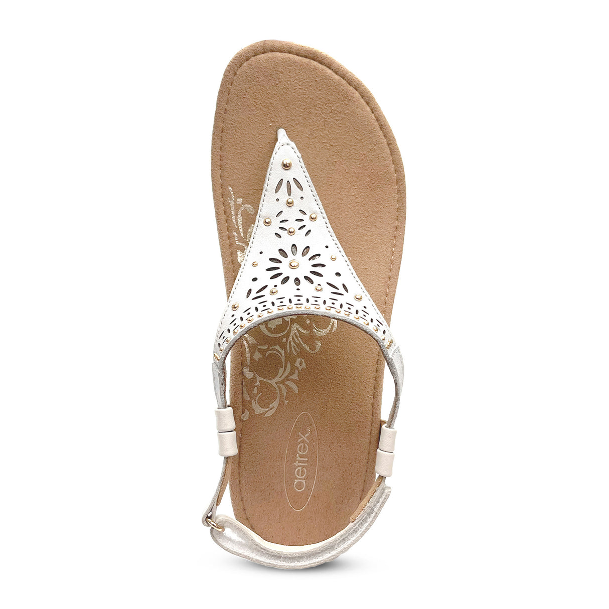 Aetrex Evelyn Backstrap Sandal (Women) - Ivory Sandal - Backstrap - The Heel Shoe Fitters